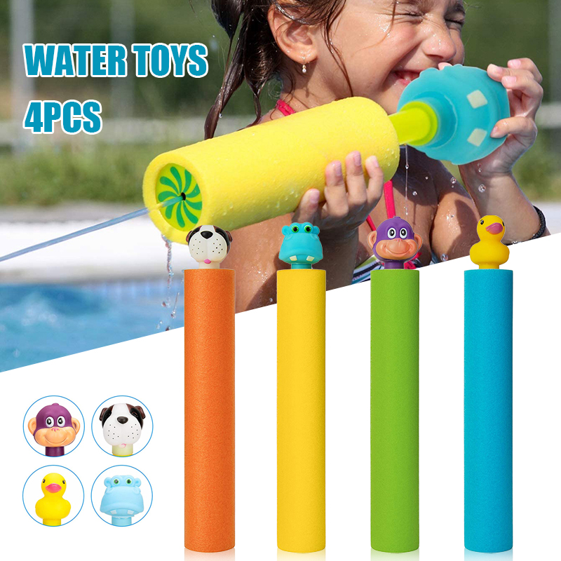 Foam Pool Noodle - Water Spray Toy 4 Pieces Safety