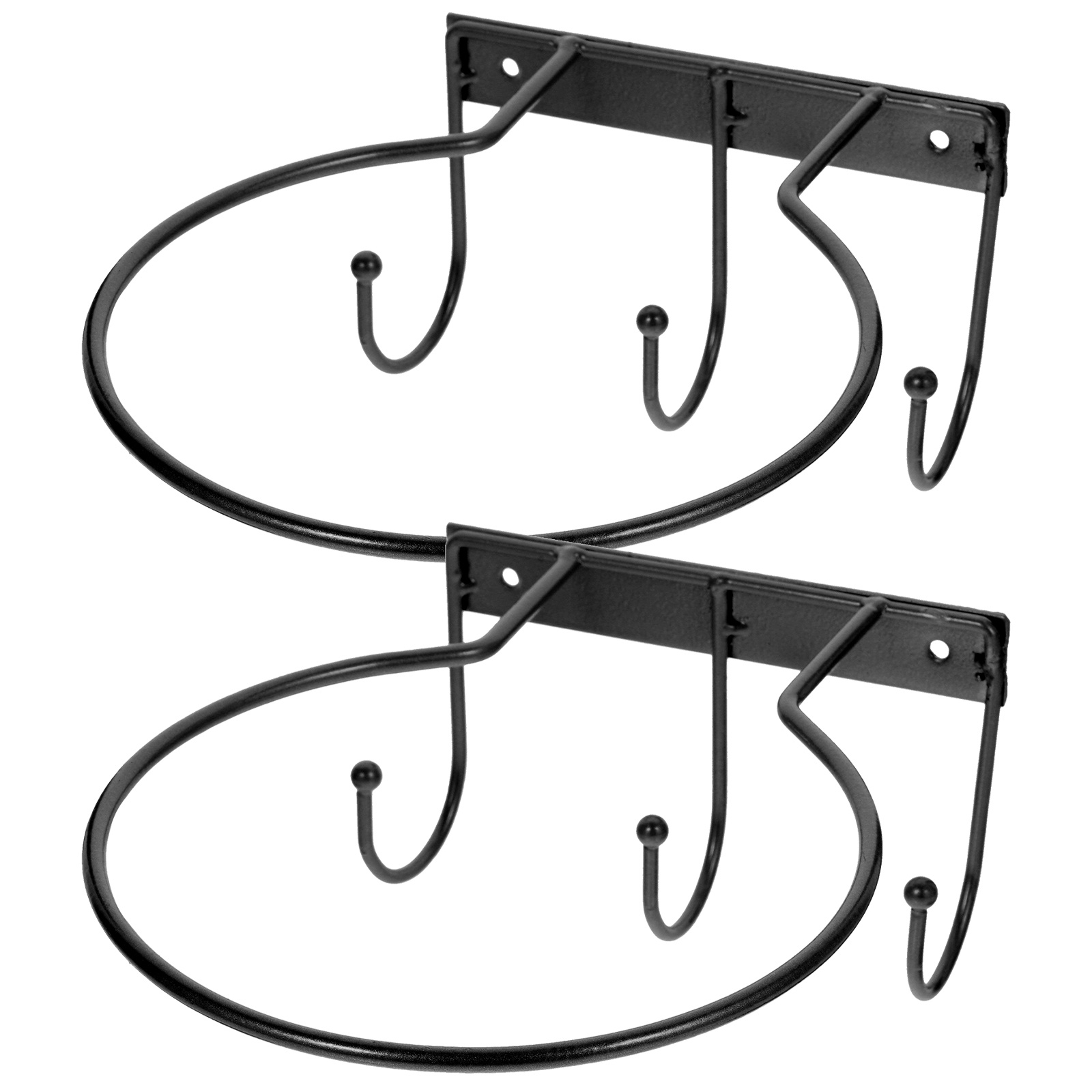 Rugby Training Ball - 2pcs Wall-Mounted Ball Rack Metal Basketball