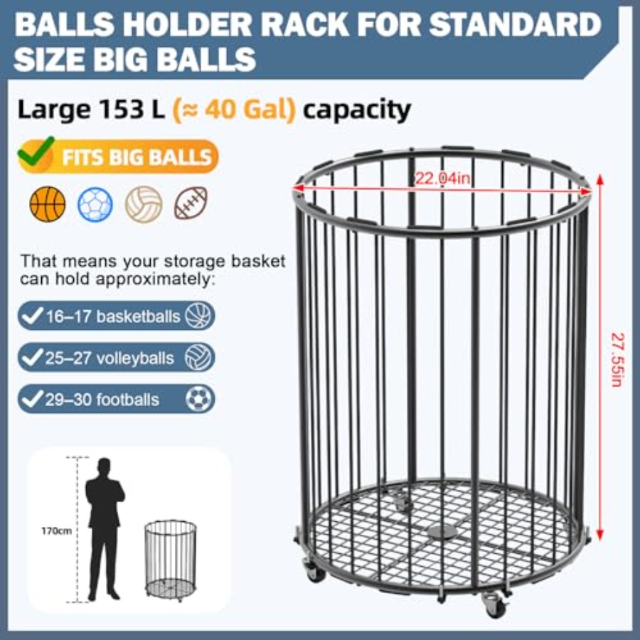 Garage Ball Storage: Round Spo - مراجعة Sports Equipment Garage Organizer وسعره