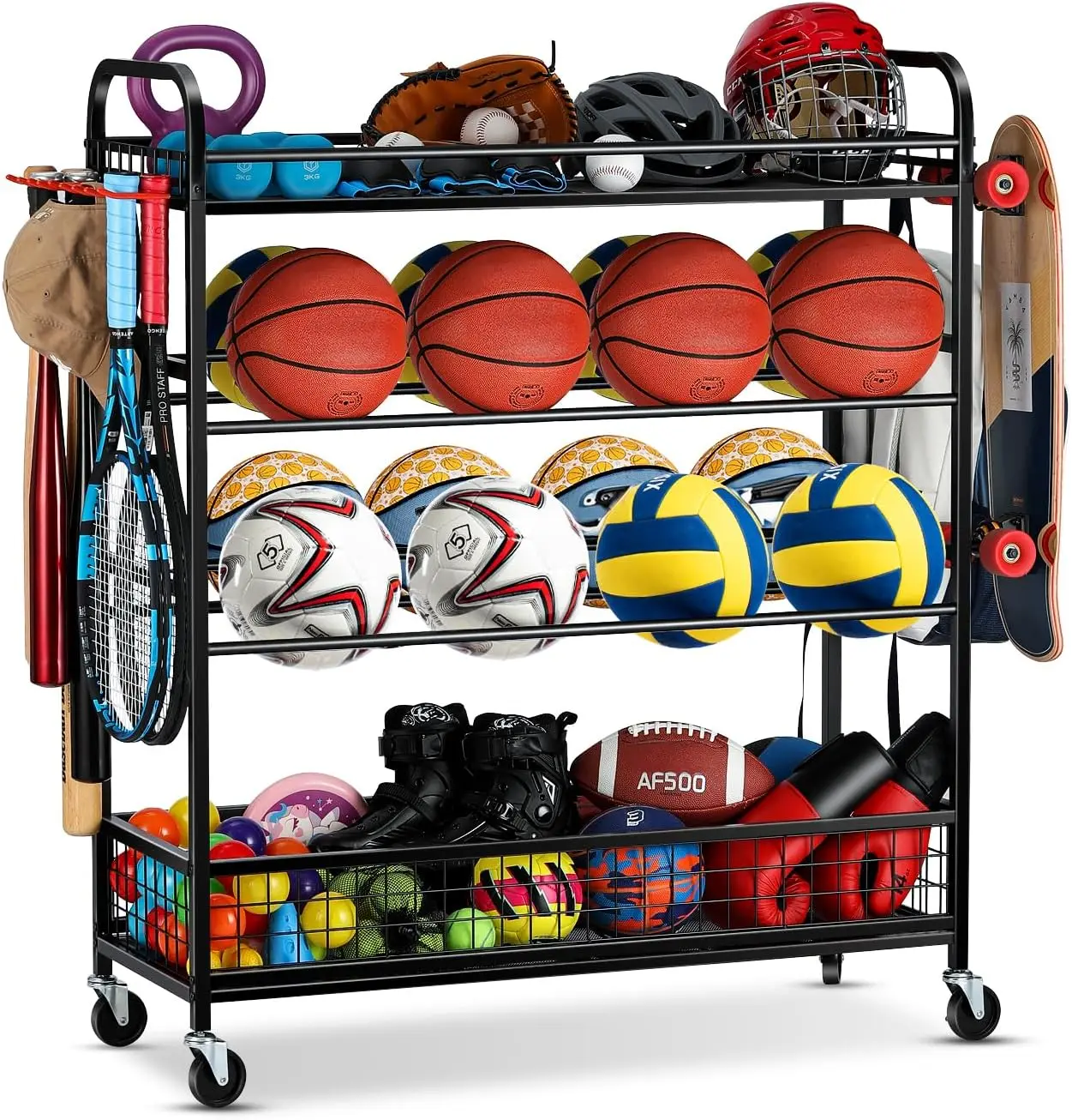 Garage Sports Equipment Organi - مراجعة Sports Equipment Garage Organizer وسعره