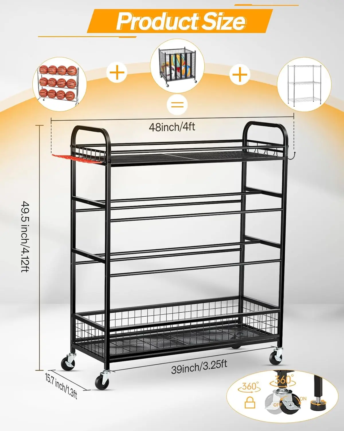 Garage Sports Equipment Organi - مراجعة Sports Equipment Garage Organizer وسعره
