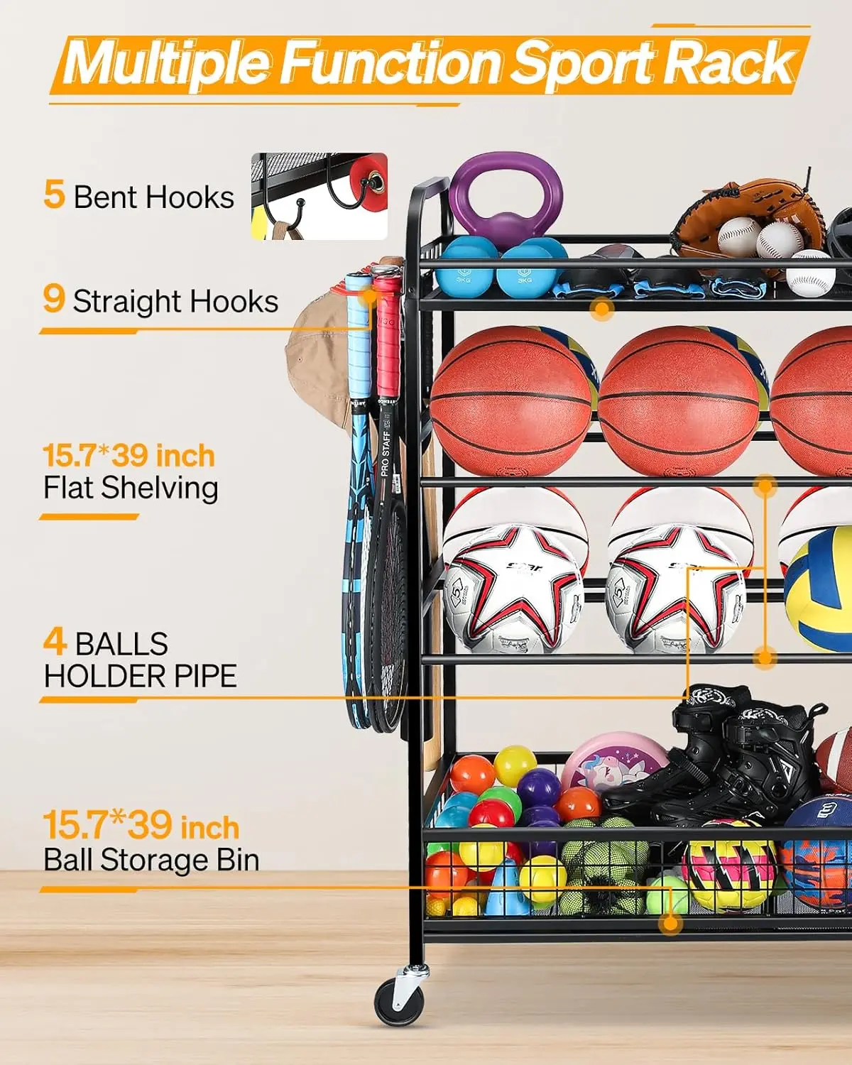 Garage Sports Equipment Organi - مراجعة Sports Equipment Garage Organizer وسعره