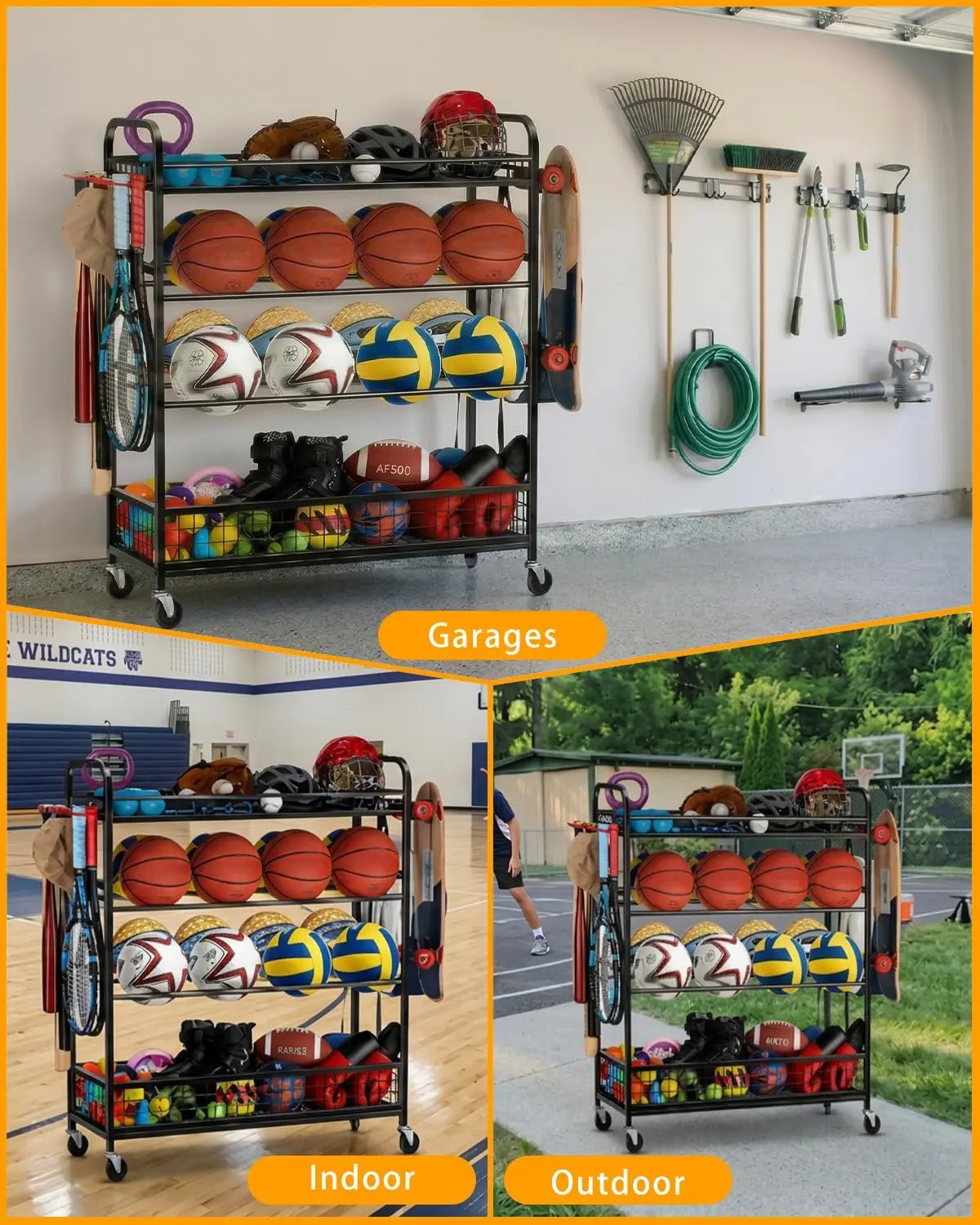 Garage Sports Equipment Organi - مراجعة Sports Equipment Garage Organizer وسعره