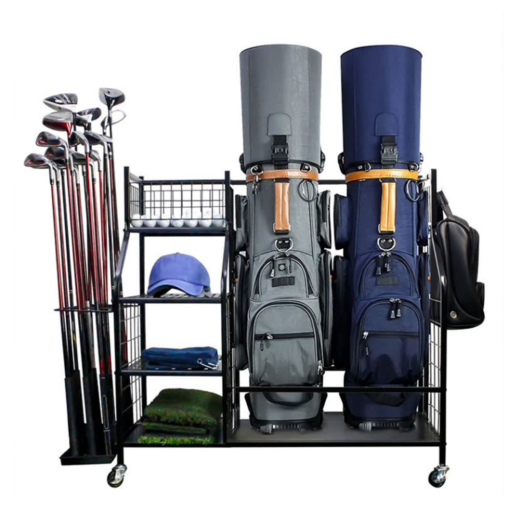 Golf Bag Storage Garage Organi - مراجعة Sports Equipment Garage Organizer وسعره