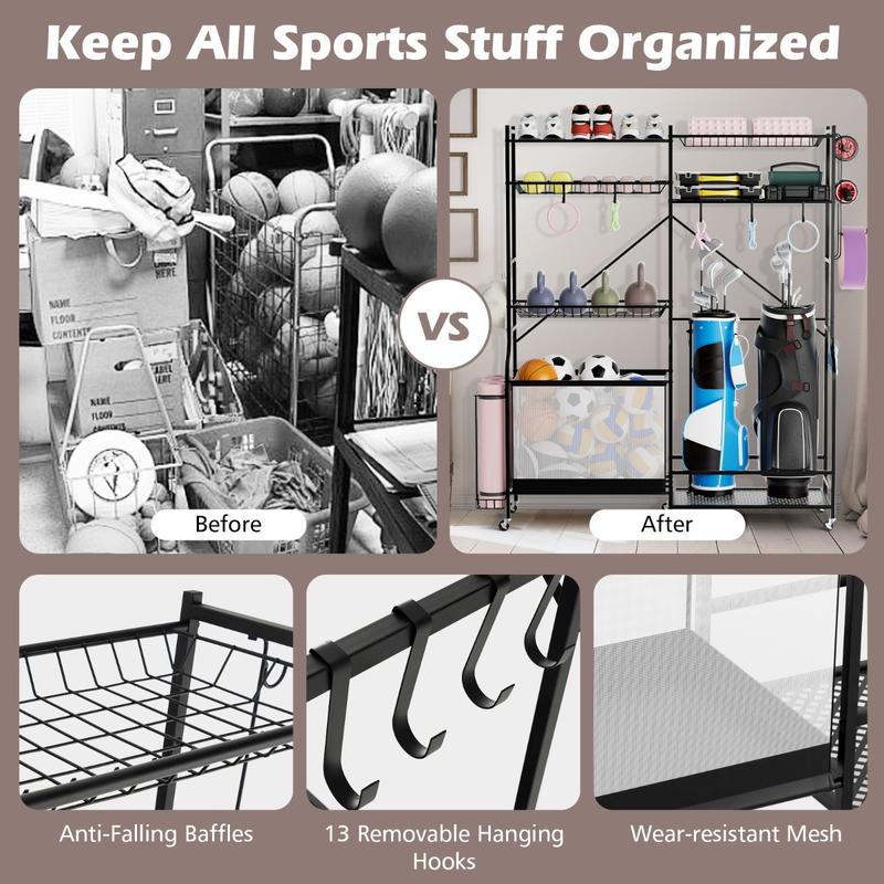 Sports Equipment Organizer for - مراجعة Sports Equipment Garage Organizer وسعره