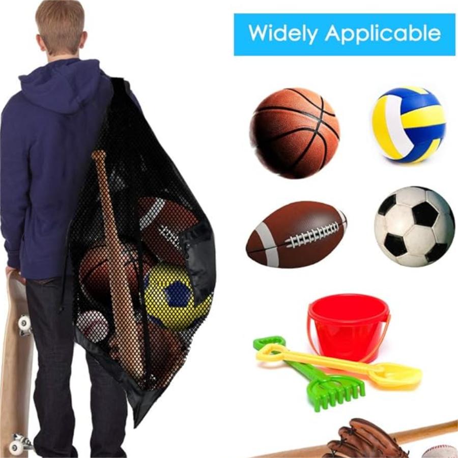 Large mesh sports bag with sho - مراجعة Sports Equipment For Volleyball وسعره