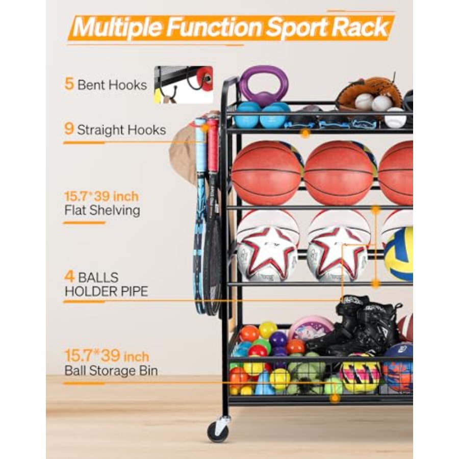 Garage Sports Equipment Organi - مراجعة Sports Equipment Garage Organizer وسعره