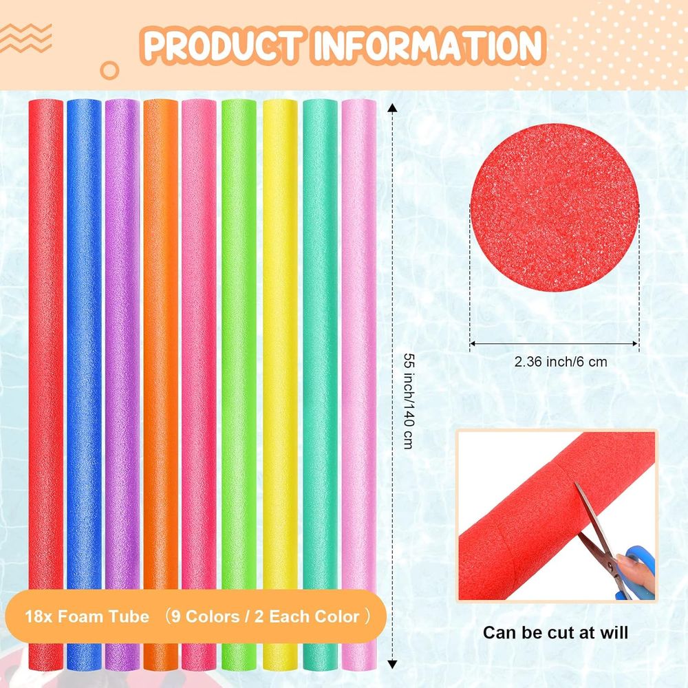 55-Inch Jumbo Foam Pool Noodle - مراجعة Foam Pool Noodle وسعره