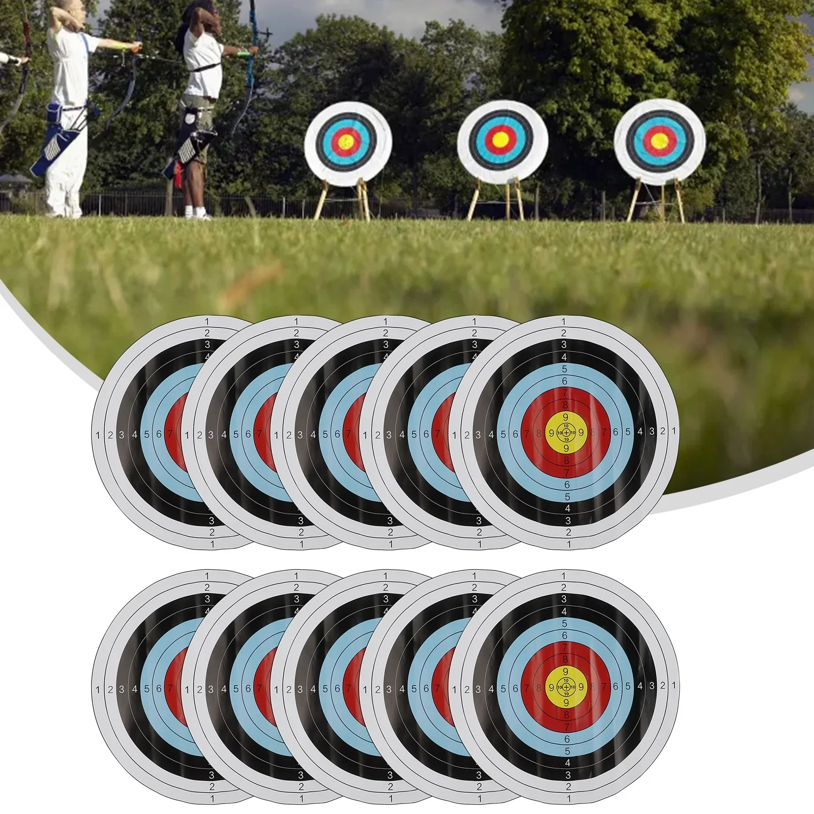 10pc 40x40cm Archery Targets P - مراجعة Archery Target Face وسعره