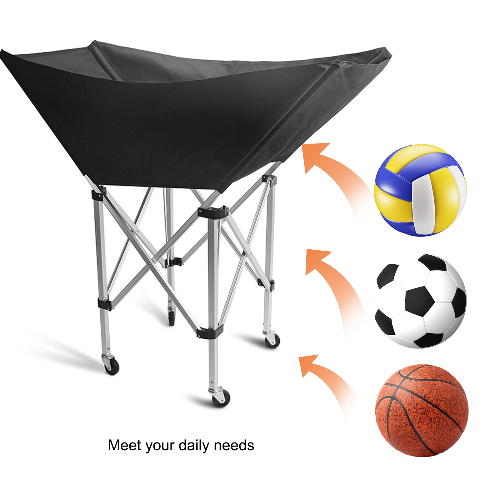 Collapsible Hammock Ball Cart  - مراجعة Sports Equipment Garage Organizer وسعره
