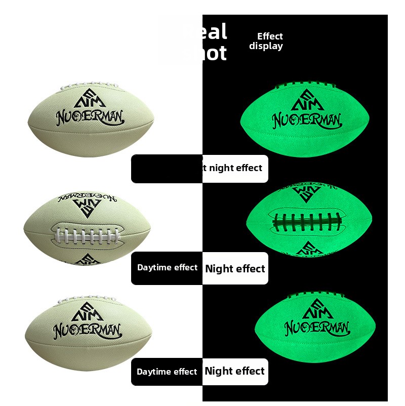 PU Night Light Rugby American  - مراجعة Rugby Training Ball وسعره
