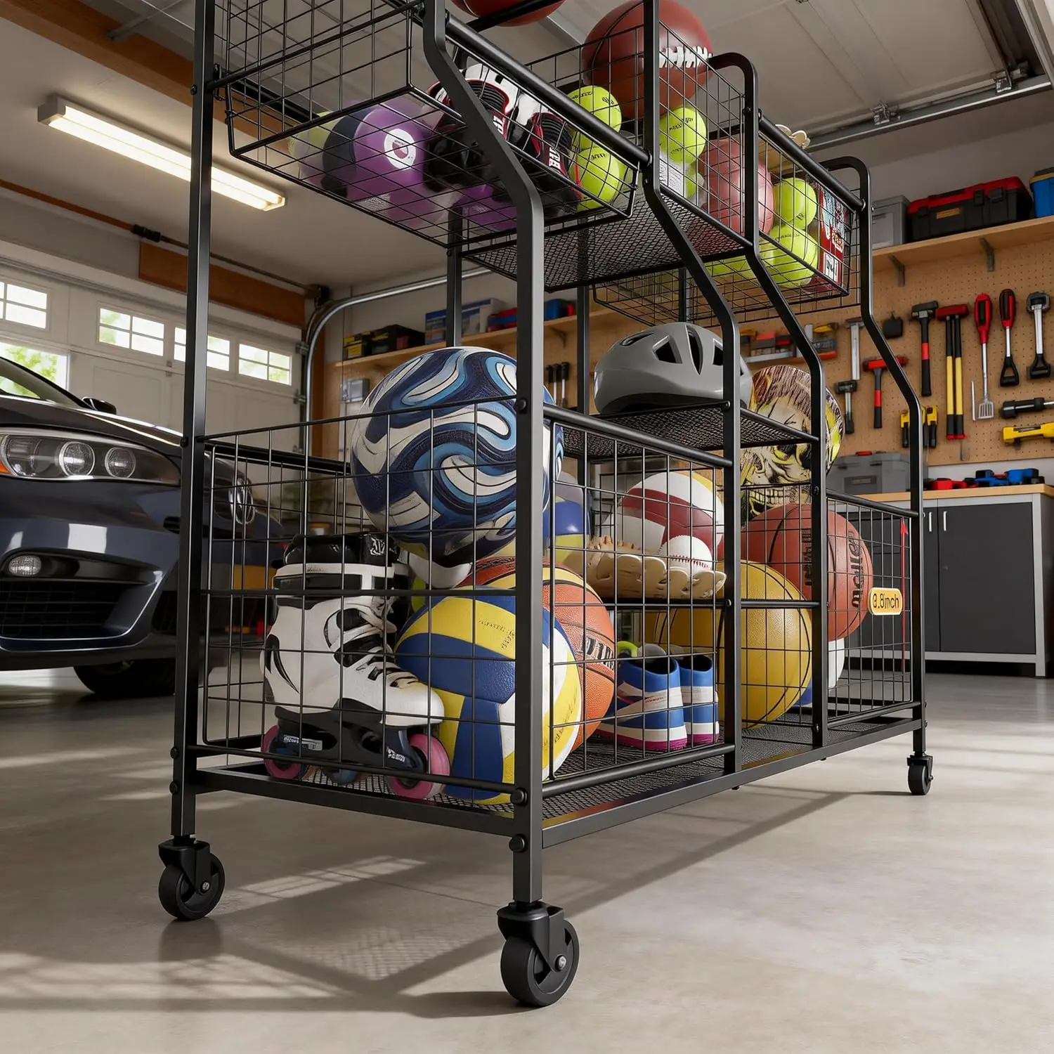 Garage Sports Equipment Organi - مراجعة Sports Equipment Garage Organizer وسعره