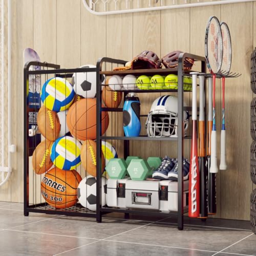Garage Sports Equipment Organi - مراجعة Sports Equipment Garage Organizer وسعره