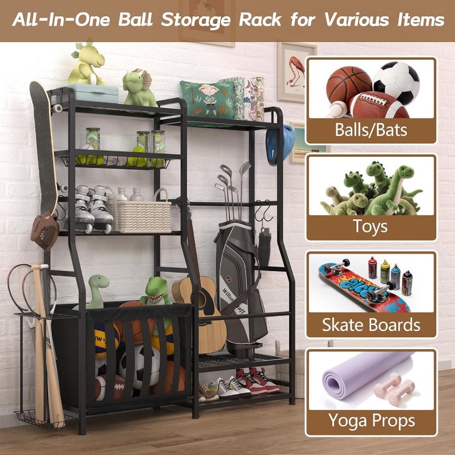 Garage Sports Equipment Organi - مراجعة Sports Equipment Garage Organizer وسعره