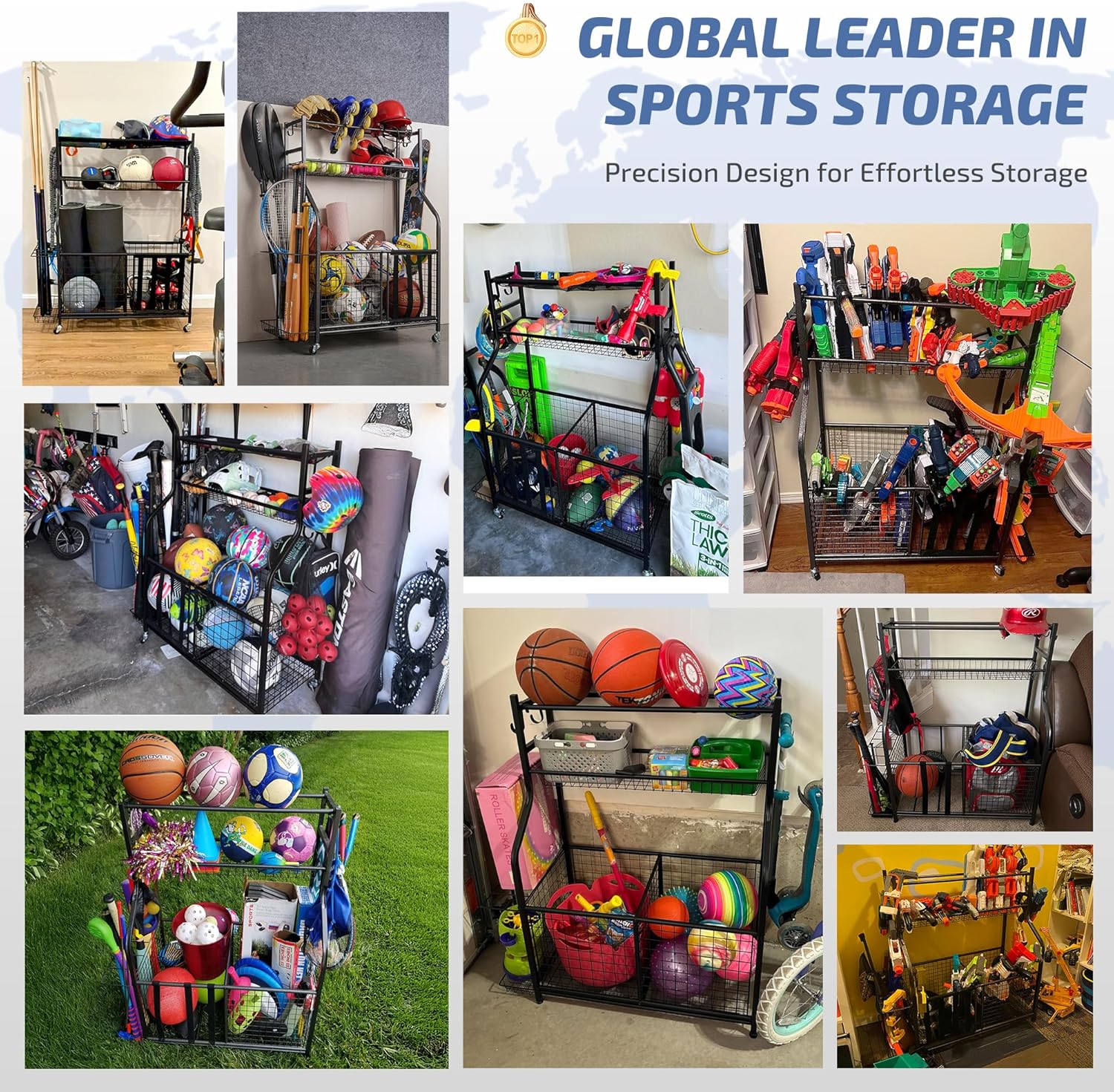 Sports Equipment Storage Rack  - مراجعة Sports Equipment Garage Organizer وسعره