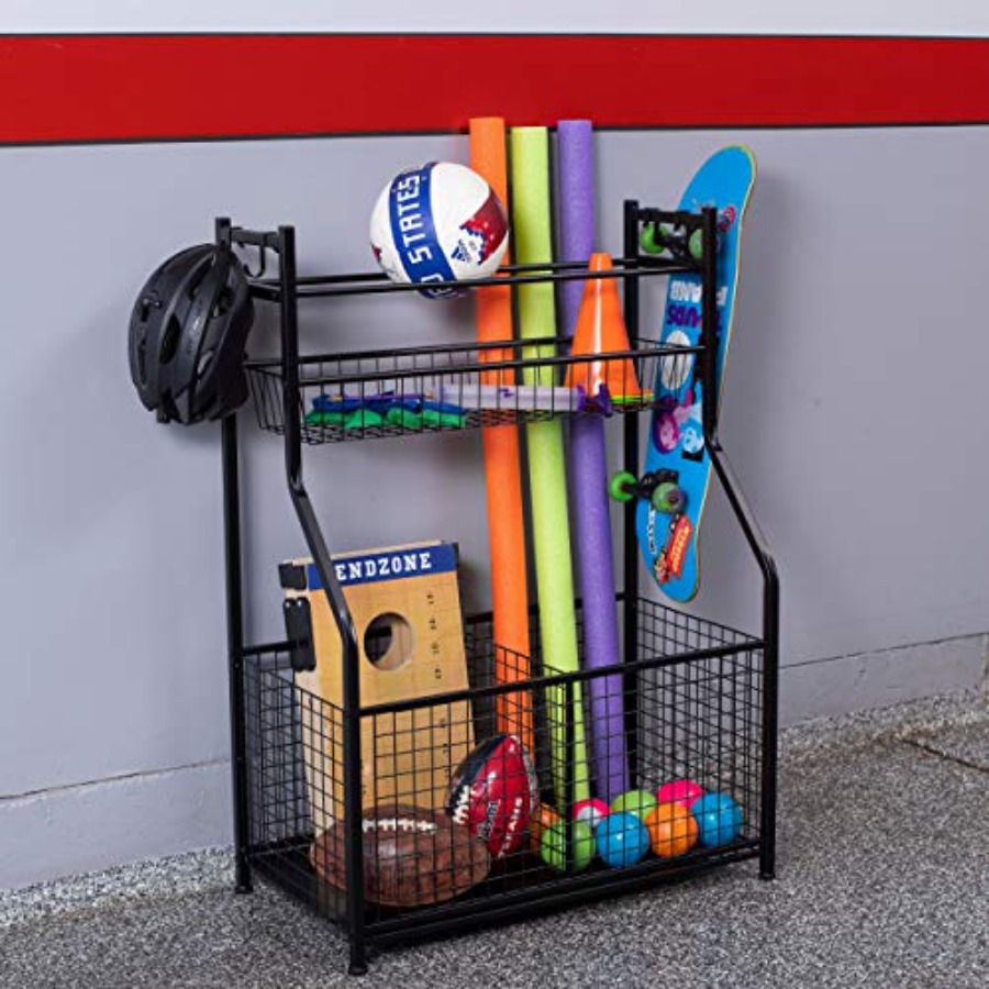 Sports Equipment Ball Organize - مراجعة Sports Equipment Garage Organizer وسعره