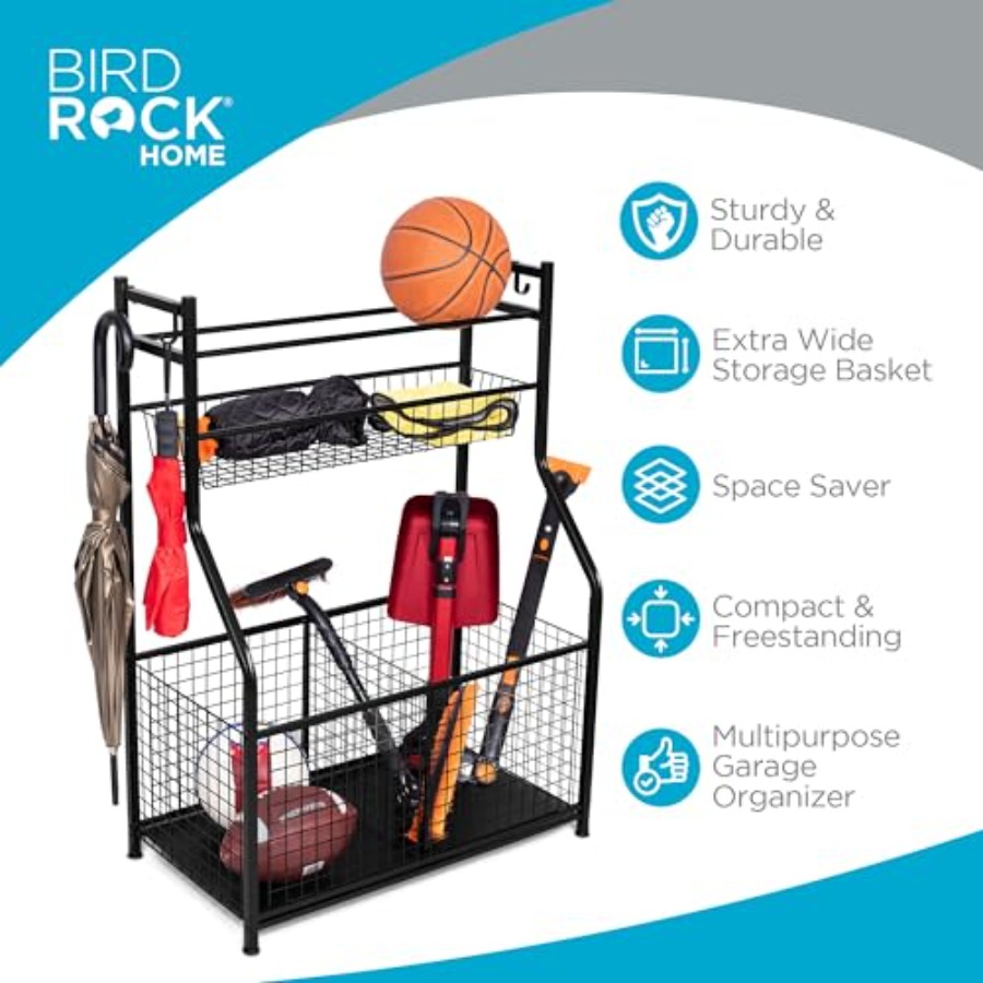 Sports Equipment Ball Organize - مراجعة Sports Equipment Garage Organizer وسعره