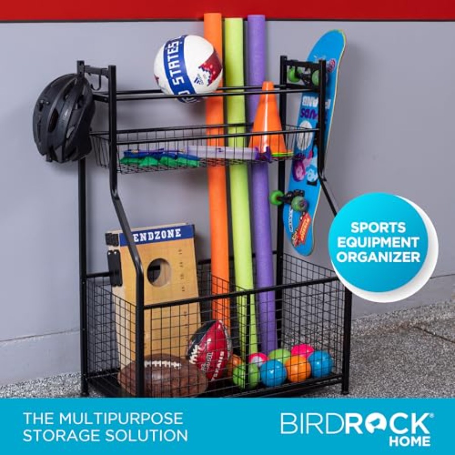 Sports Equipment Ball Organize - مراجعة Sports Equipment Garage Organizer وسعره