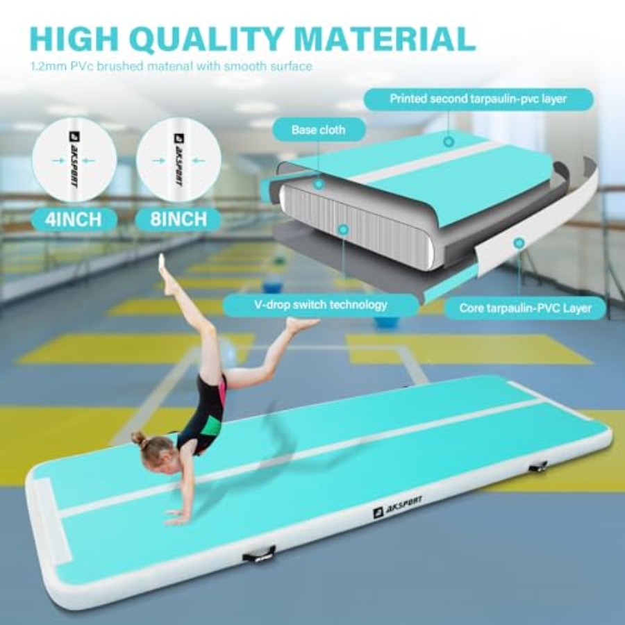 Inflatable Gymnastics Air Mat  - مراجعة Tumbling Air Track وسعره