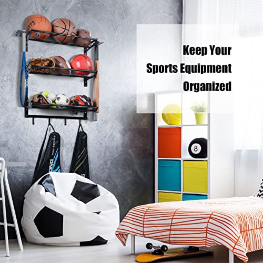Garage Sports Equipment Storag - مراجعة Sports Equipment Garage Organizer وسعره