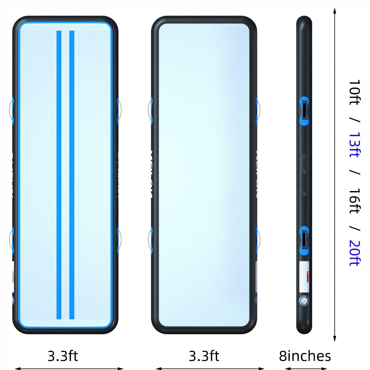 3m/4m/5m/6m/8m/10m/12m/15minfl - مراجعة Tumbling Air Track وسعره