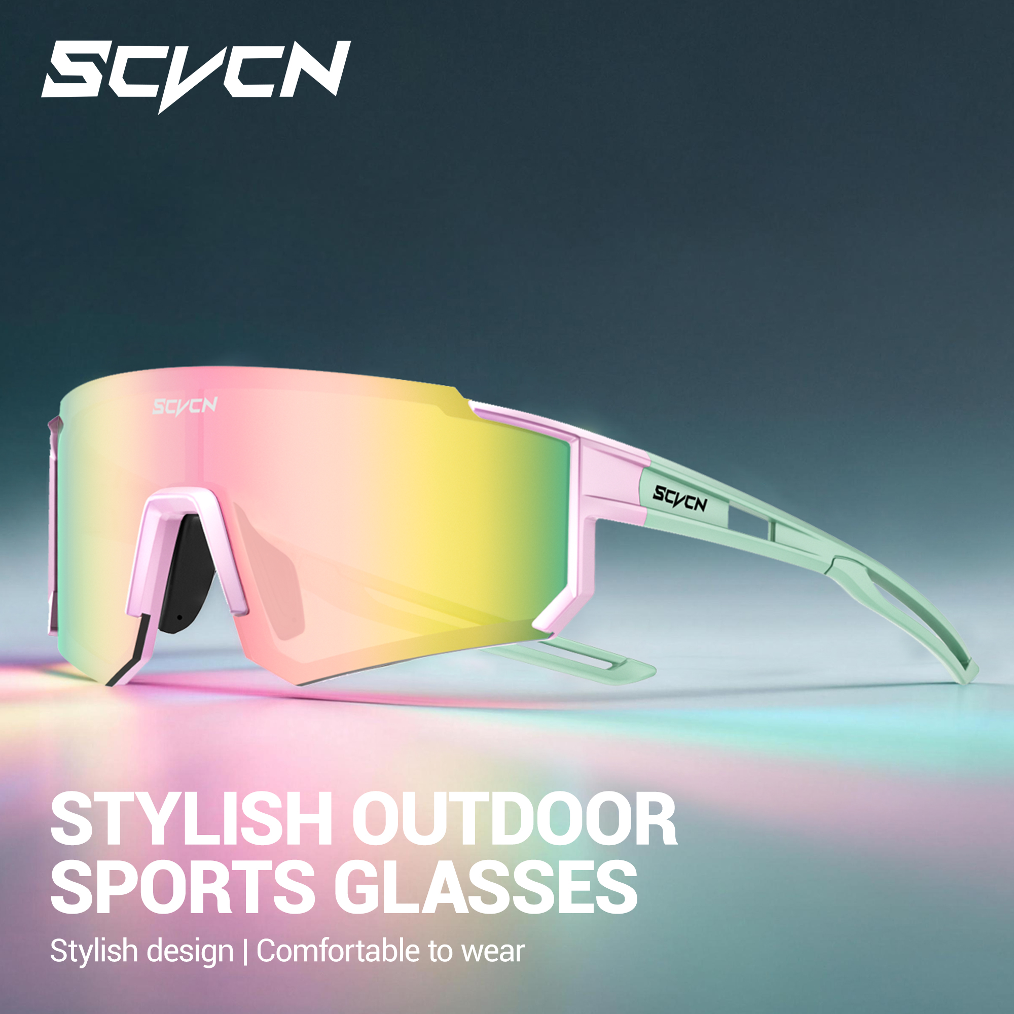 SCVCN Pink Cycling Glasses Bic - مراجعة Sports Equipment Photos وسعره