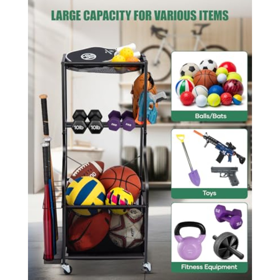 Sports Equipment Garage Organi - مراجعة Sports Equipment Garage Organizer وسعره